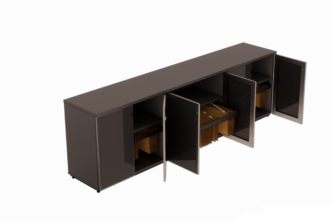 Armário de escritório baixo 2400L 6 portas Versatile